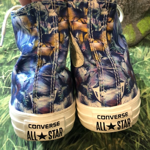 Converse All Star High top Floral Print Size 7 - Picture 4 of 13